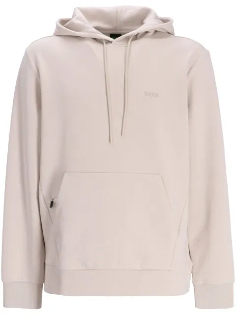 BOSS logo-appliqué jersey hoodie