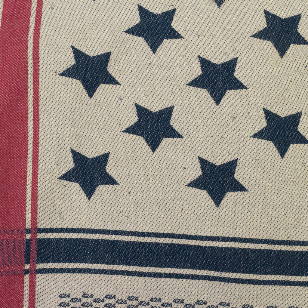 MULTI TUNIC AMERICAN FLAG BUTTON-DOWN SHIRT