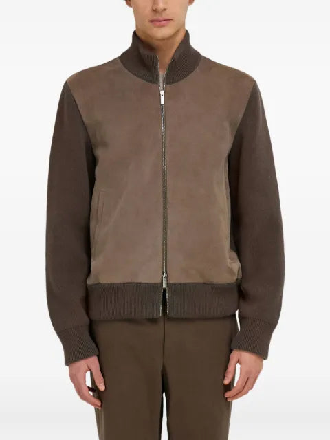Ferragamo blouson with leather inserts