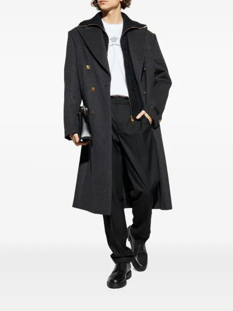 Versace zip-up cable-knit cardigan