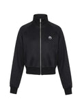 Marine Serre moon-logo zipped sweatshirt organic-cotton