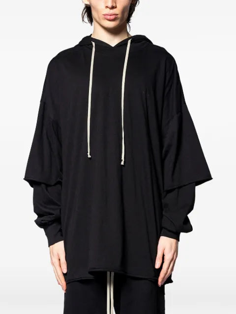 Rick Owens DRKSHDW hooded layered knitwear