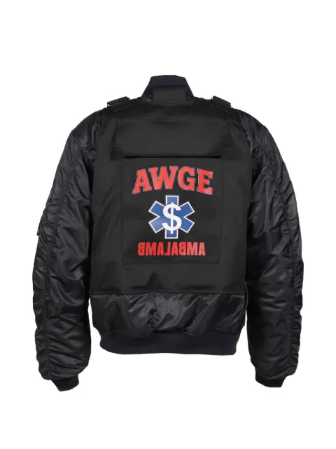 AWGE logo-print bomber jacket
