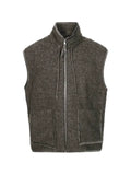 AMARÁNTO bouclé-texture zip-up gilet