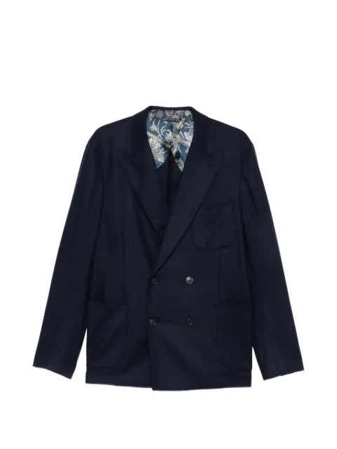 ETRO double-breasted peak-lapel blazer