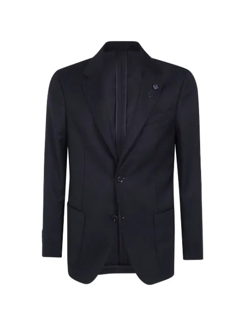 Lardini herringbone-pattern single-breasted blazer