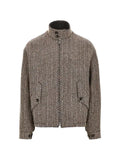 Emporio Armani chevron-pattern high-neck jacket