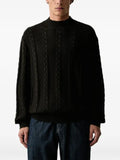 Armani Exchange cable-knit mock-neck sweater