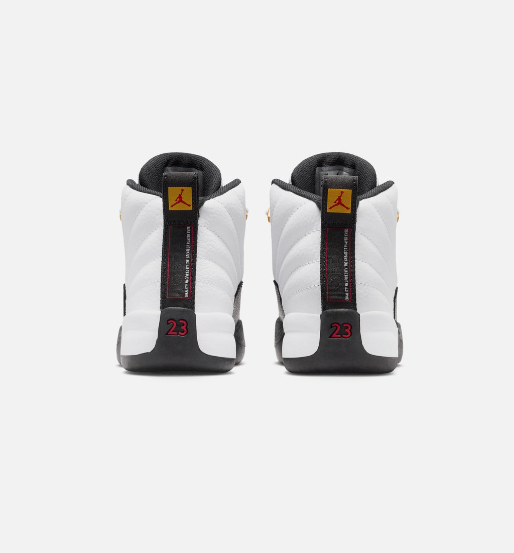 Air Jordan 12 Retro Taxi Infant Sneakers - White/Black/Taxi Yellow