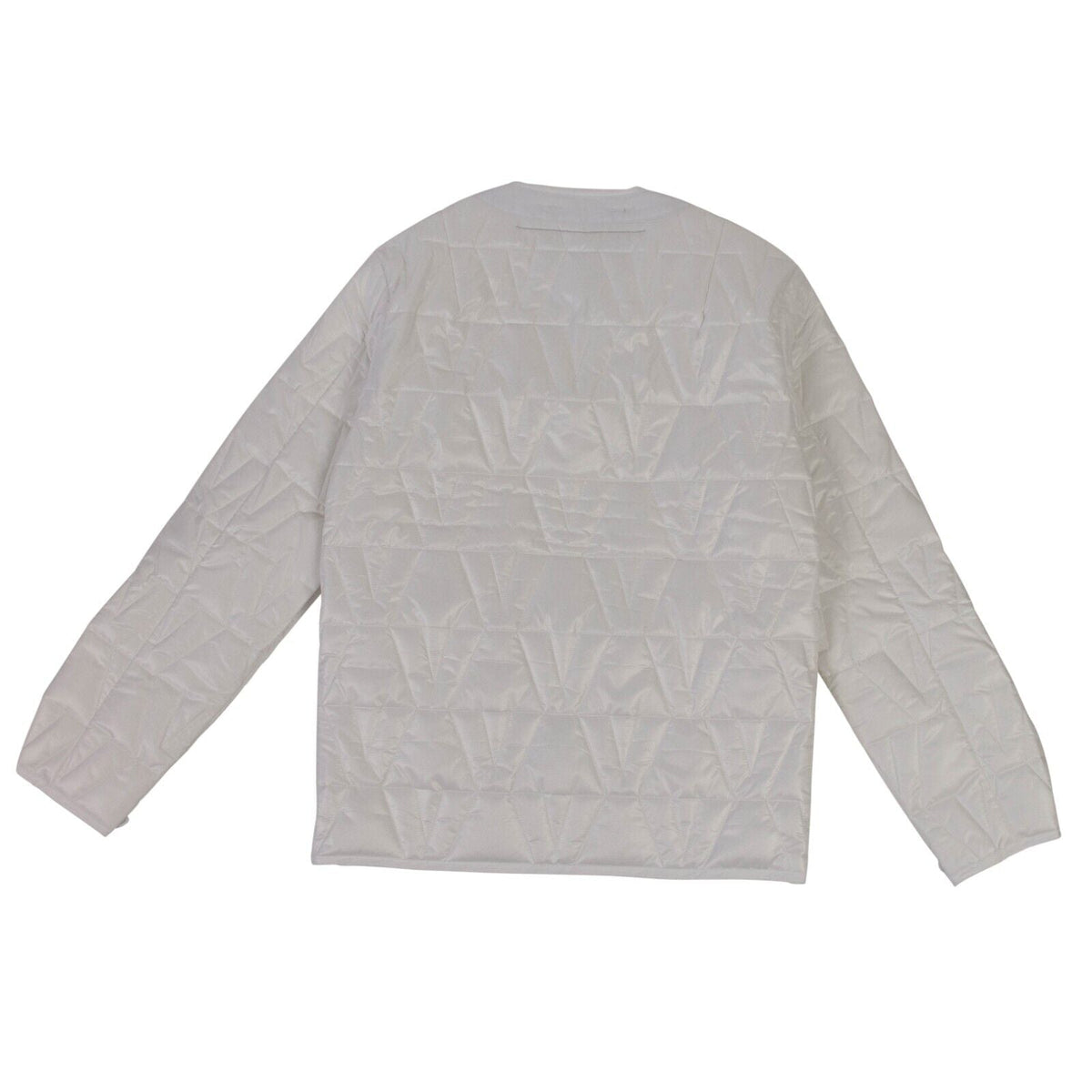 White V Logo Quilted Jacket