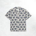 Les Deux Dahlia Jacquard Ss Shirt: Dark Denim Blue