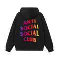 Anti Social Social Club Rainbow Gradient Logo Black Hoodie