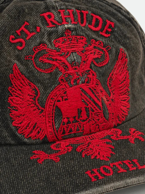 Rhude St Rhude Seal Denim Curved Brim Hat