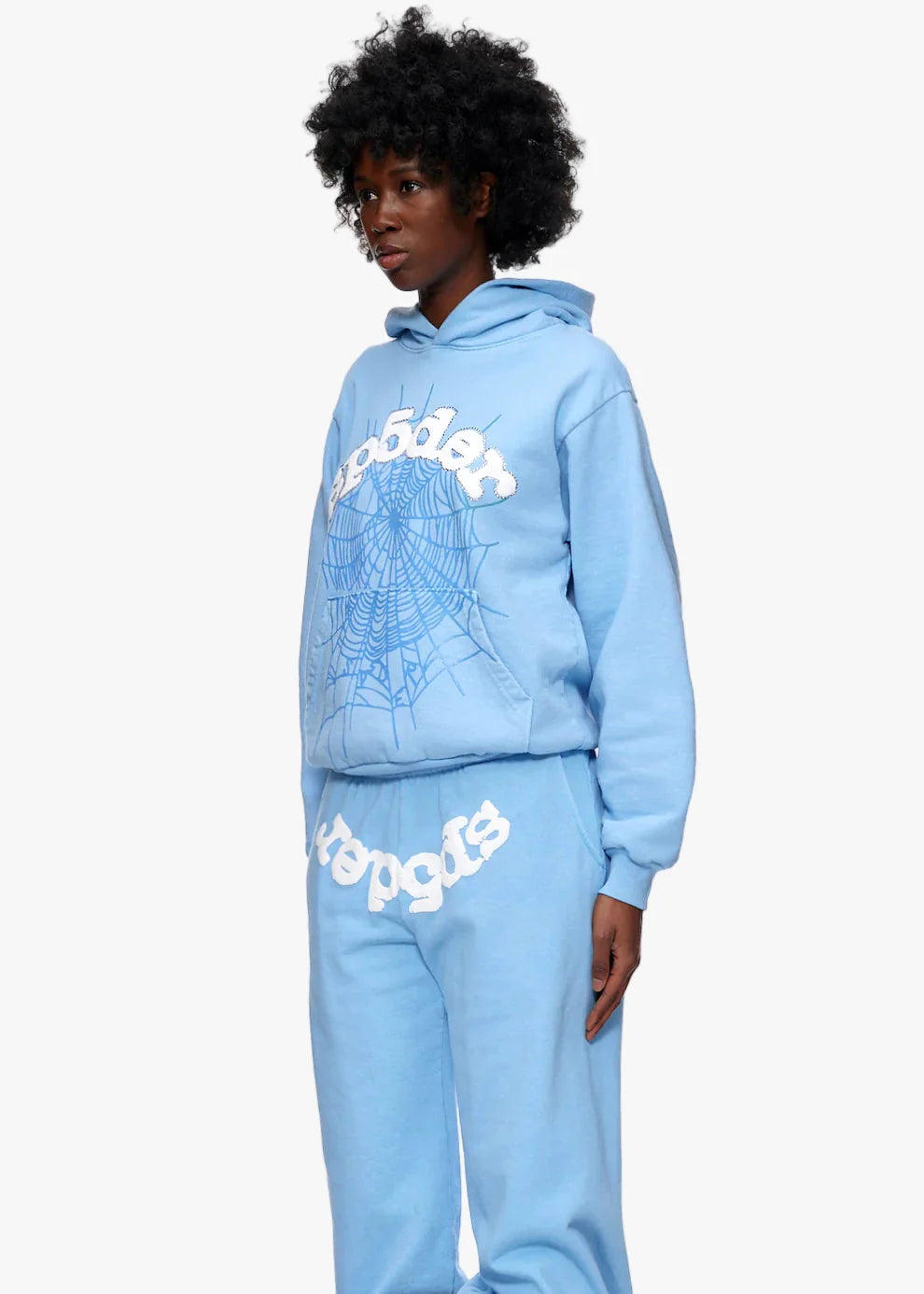 Sp5der OG Web Hoodie Sky Blue