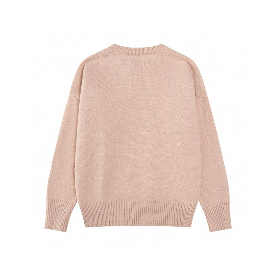 AMI Paris Classic Jacquard Heart Crewneck Sweater – 2025SS