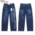 Valley Dreams Side-Script Wide-Leg Jeans