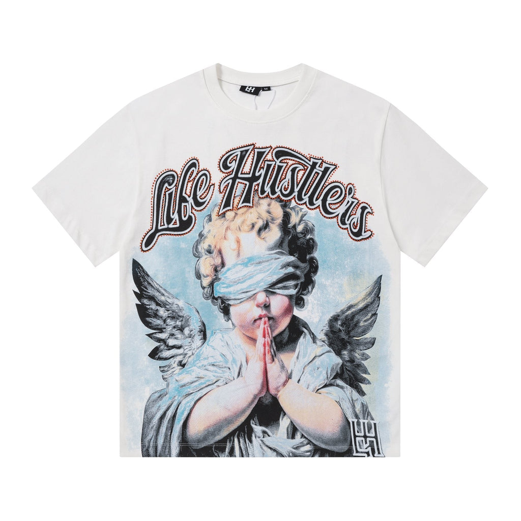 Life Hustlere Angel H-Back Graphic T-Shirt