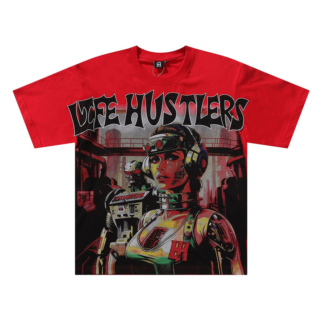 Life Hustlere No Days Off Astronaut Graphic T-Shirt