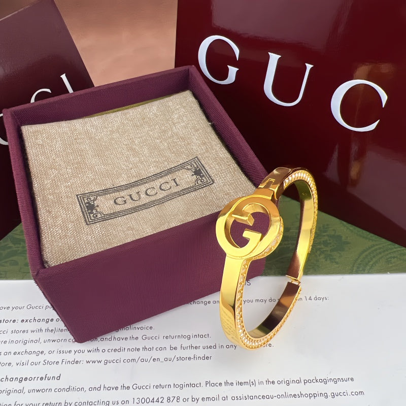 Gucci Square-Cut Crystal Bracelet