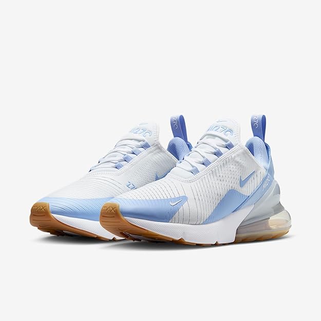 Women's Nike Air Max 270 White/Aluminum-Blue Tint (HJ3222 103)