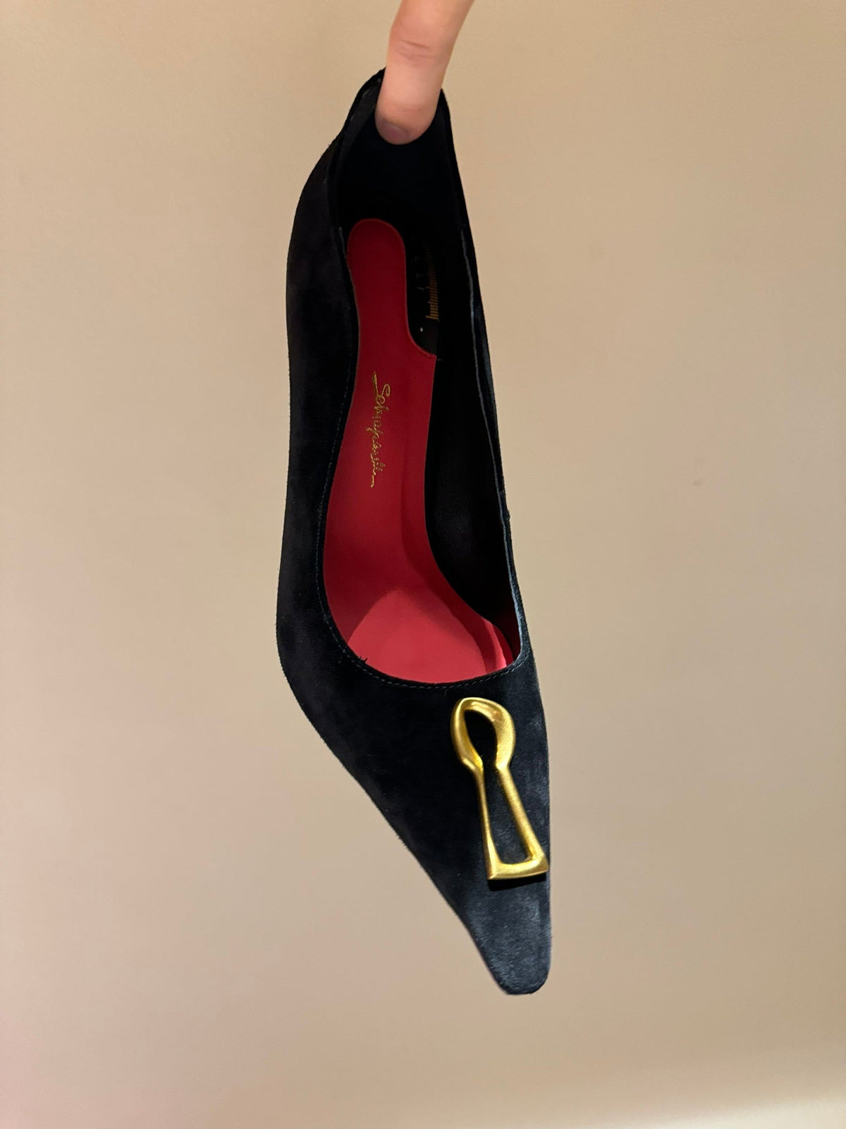 Schiaparelli Irregular Metal Detail Pumps