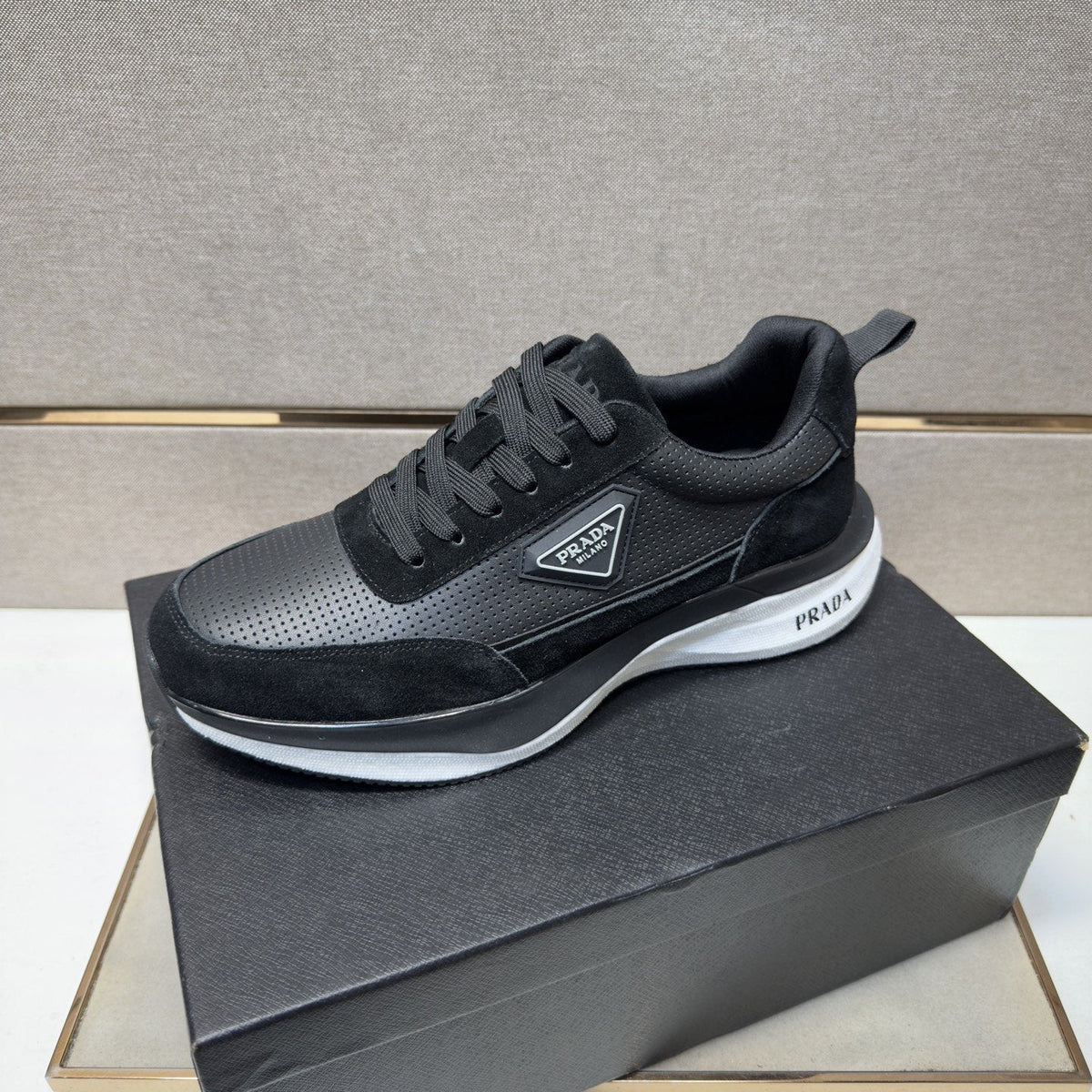 Prada Mesh Panel Sneakers