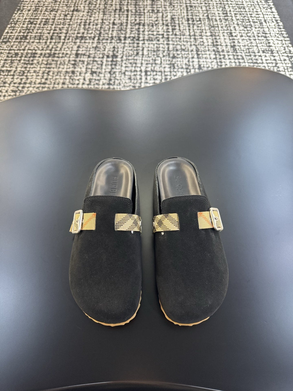 Burberry Men's Adjustable Buckle Slide Sandals