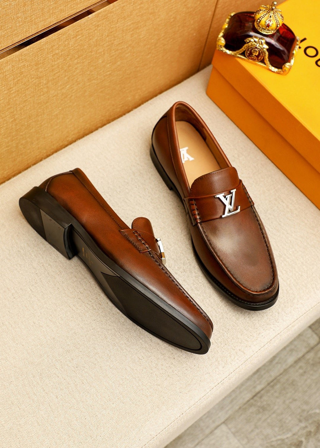 Louis Vuitton Leather Hardware Loafers