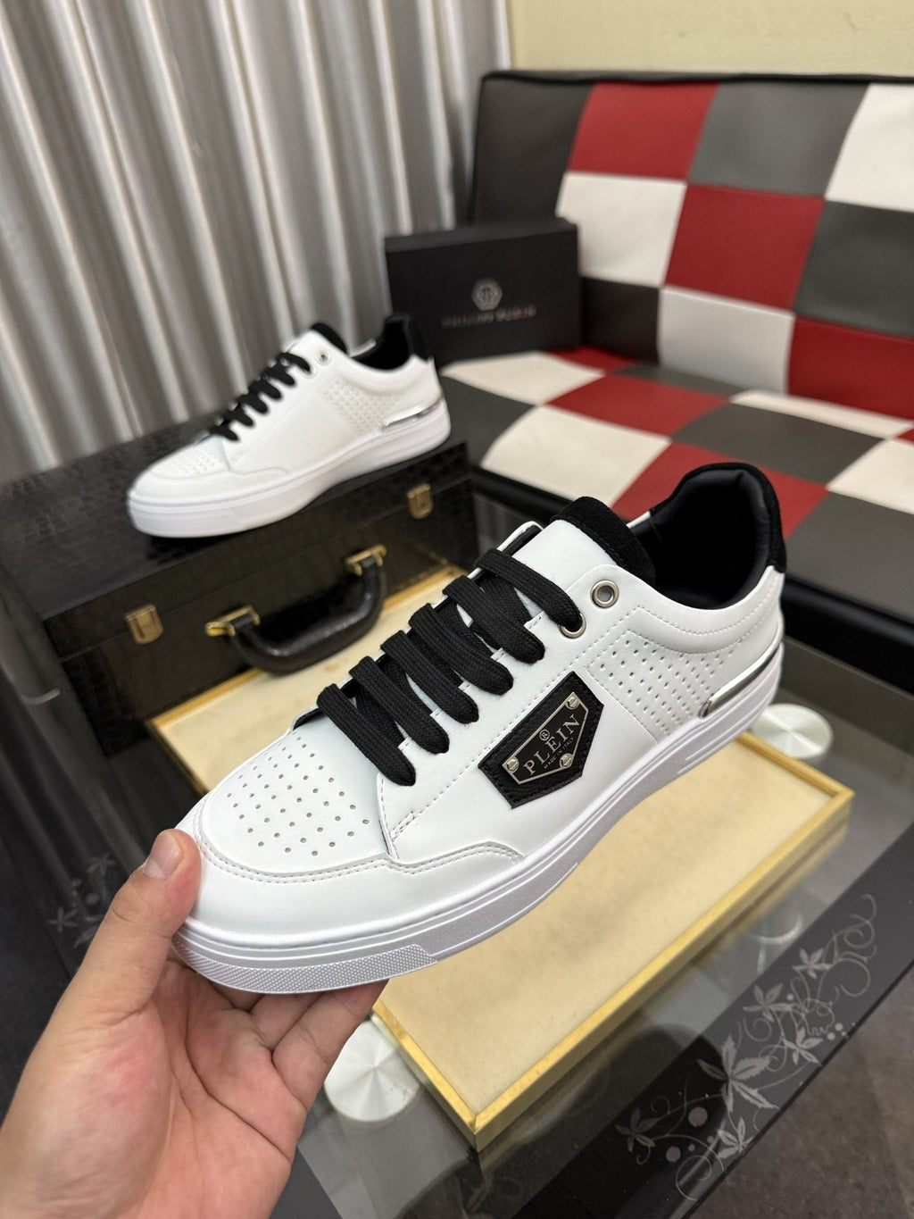 Philipp Plein Low-Top Sneakers with Side Badge