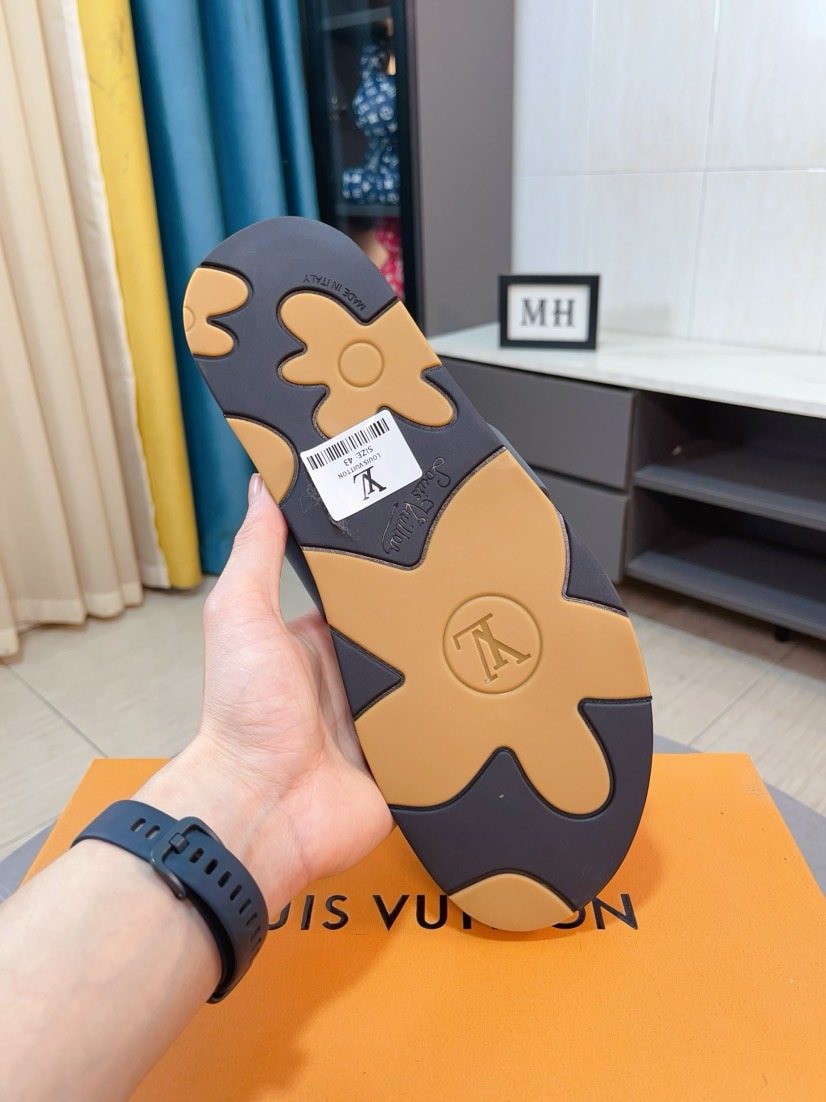 Louis Vuitton Men's Interlaced Strap Slide Sandals