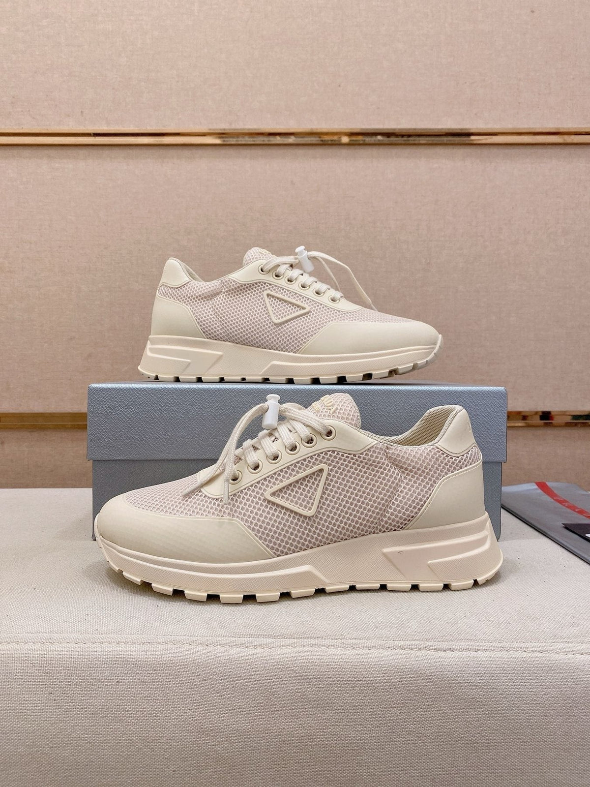 Prada Men's Knit Low-Top Sneakers